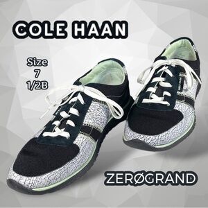 Cole Haan Zerogrand Women's Fashion Sneakers Size 7.5 B Black White Casual Shoes